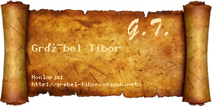 Grébel Tibor névjegykártya